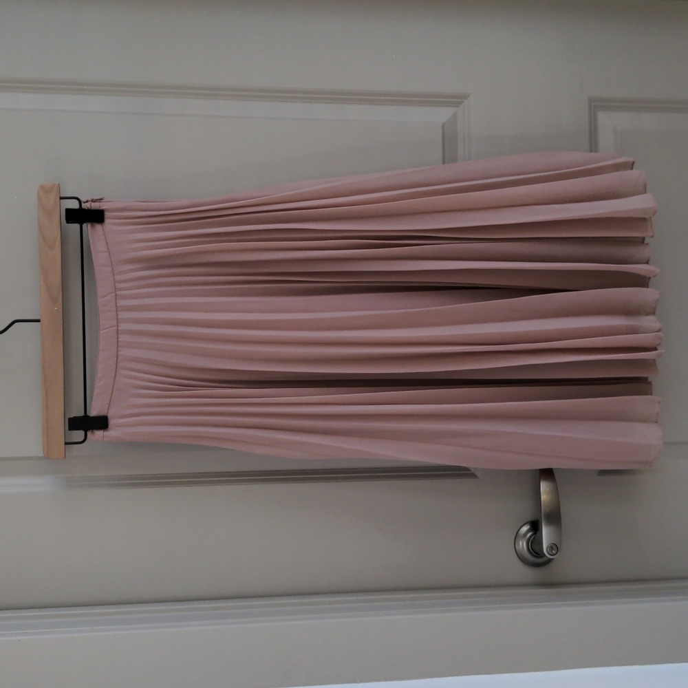 ASOS pink pleated midi skirt 0 NWT